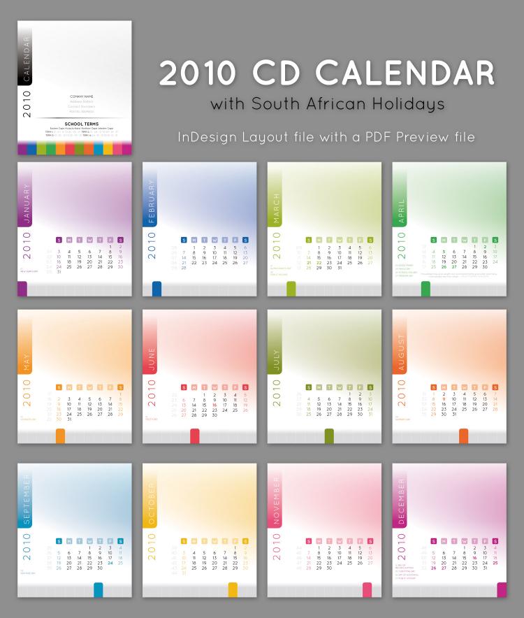 free vector 2010 CD Calendar
